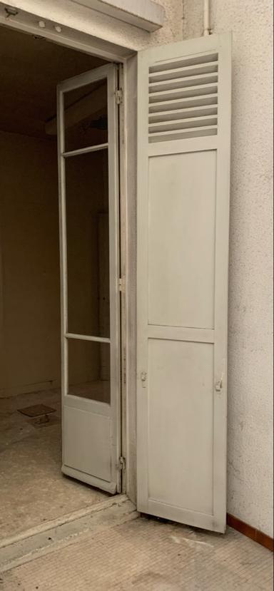 Porte vitree et volets bois