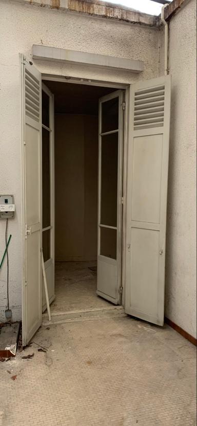 Porte vitree et volets bois