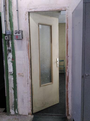 Porte bois intérieure + vitrage central