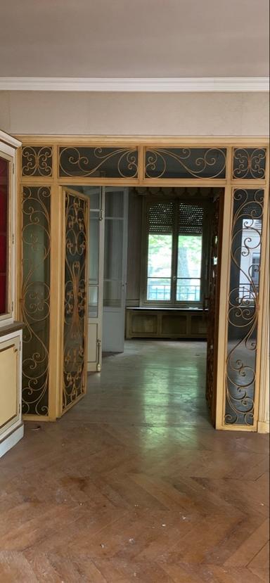 Porte fer forgée verre